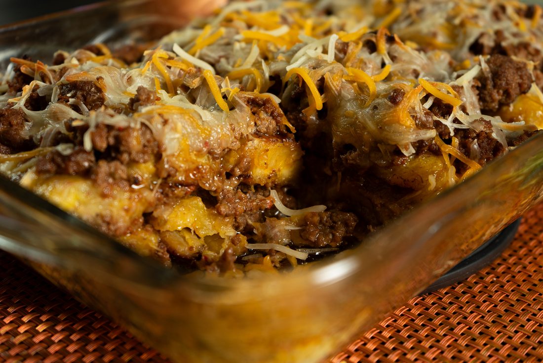 Pastelón, Puerto Rican sweet plantain and ground beef lasagna