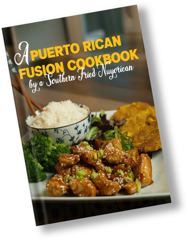 A Puerto Rican Fusion Cookbook by Cecie Andaluz-Hammett, front cover